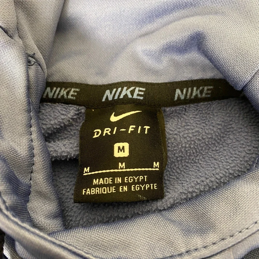 Nike Dri-FIT Pullover Hoodie Mens Medium Blue Gray Athletic Training‎ Sweatshirt